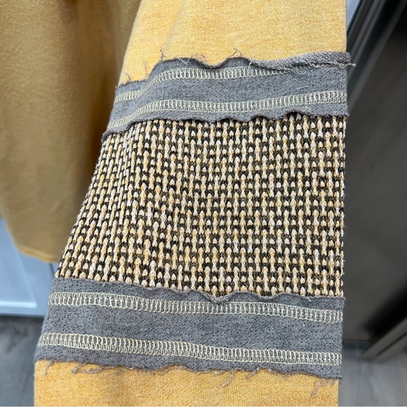 EASEL Camel Raw Hem/Seam Long Sleeve Hoodie Size S - Picture 3 of 10